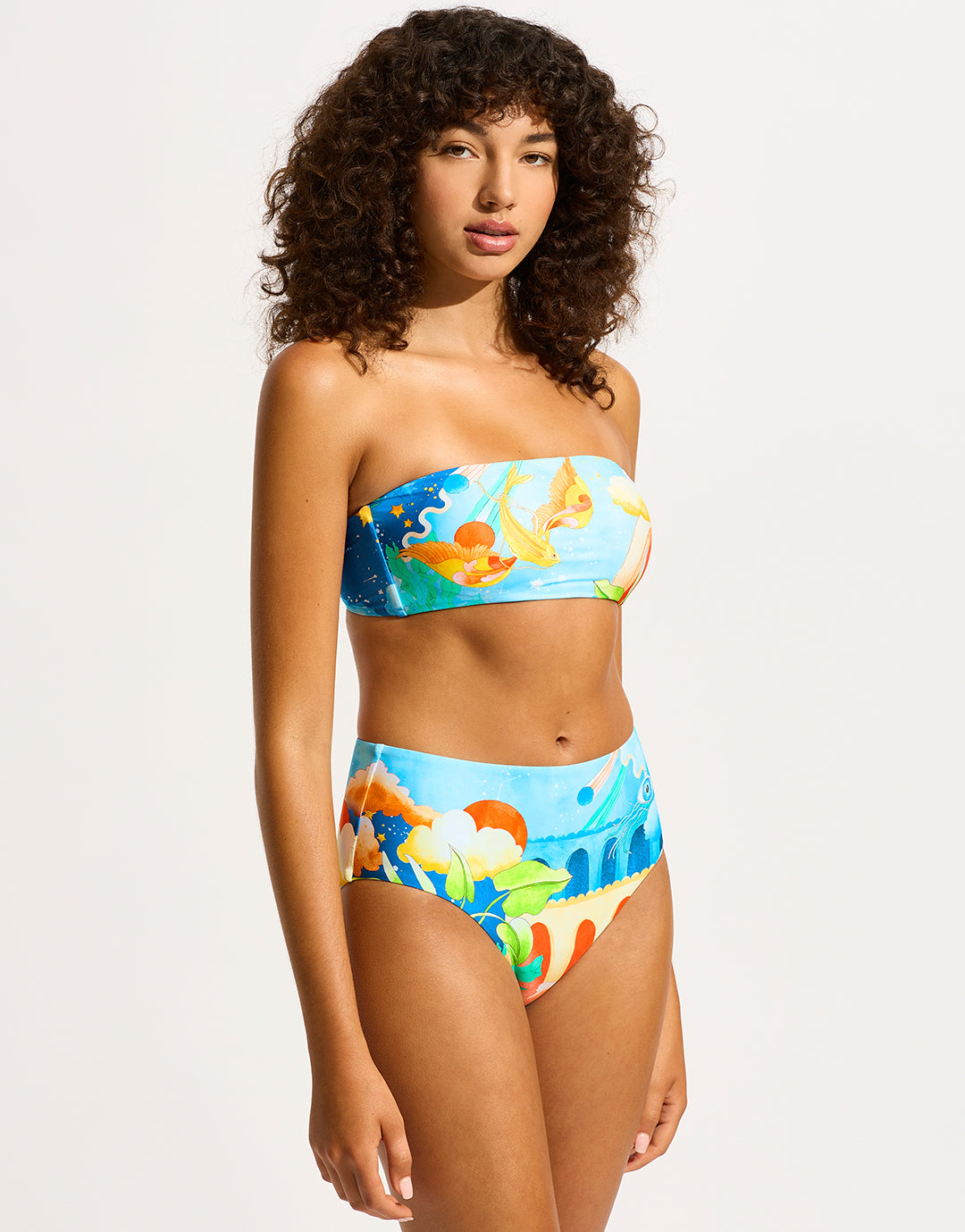 Aquarius Bandeau Bikini Top - Turquoise - Simply Beach UK
