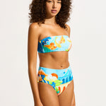Aquarius Bandeau Bikini Top - Turquoise - Simply Beach UK