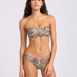 Saltwater Mirage Bandeau Bikini Top - Dark Chocolate