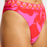 Birds of Paradise High Rise Bikini Pant - Chilli Red - Simply Beach UK