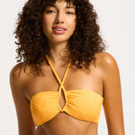 Oasis Diamond Wire Bandeau Bikini Top - Butter - Simply Beach UK