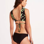 Palm Paradise Hipster Bikini Pant - Black - Simply Beach UK