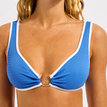 Beach Bound Ring Front Tank Bikini Top - Sapphire - Simply Beach UK