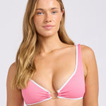 Seafolly Beach Bound Ring Front Tank Bikini Top - Begonia Pink - Simply Beach UK