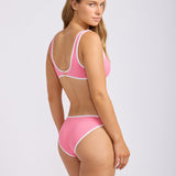 Seafolly Beach Bound Ring Front Tank Bikini Top - Begonia Pink - Simply Beach UK