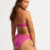 Collective Ruched Underwired Bikini Top - Hot Pink - Simply Beach UK