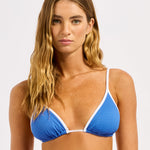 Beach Bound Slide Tri Bikini Top - Sapphire - Simply Beach UK