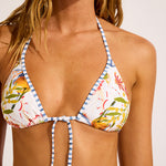 Riviera Coast Slide Tri Bikini Top - White - Simply Beach UK
