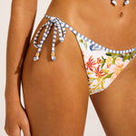 Riviera Coast Reversible Tie Side Rio Bikini Pant - White - Simply Beach UK