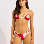 Seafolly Mayflower Slide Tri Bikini Top - Cosmo Red - Simply Beach UK