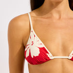 Seafolly Mayflower Slide Tri Bikini Top - Cosmo Red - Simply Beach UK