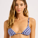 Seafolly Marseille Slide Tri Bikini Top - Blue Indigo - Simply Beach UK