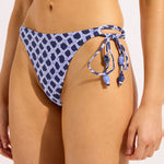 Seafolly Marseille Loop Tie Side Rio Bikini Pant - Blue Indigo - Simply Beach UK