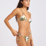 Paradise Heat Slide Tri Bikini Top - Vanilla