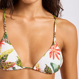 Paradise Heat Slide Tri Bikini Top - Vanilla