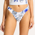 Ahoy Scoop High Cut Rio Bikini Pant - White - Simply Beach UK
