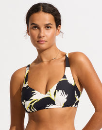 Birds of Paradise DD Sweetheart Halter Bikini Top - Black - Simply Beach UK