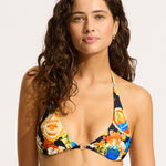 Ciao Bella Longline Halter Bikini Top - True Navy - Simply Beach UK