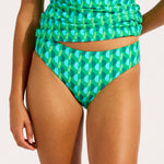 Sorrento Retro Bikini Pant - Vivid Green - Simply Beach UK