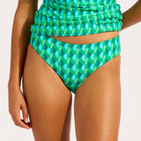 Sorrento Retro Bikini Pant - Vivid Green - Simply Beach UK