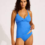 Collective Multi Fit Wrap Front Tankini Top - Sapphire - Simply Beach UK