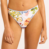 Riviera Coast High Leg Bikini Pant - White - Simply Beach UK