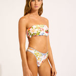 Riviera Coast Reversible Tube Bikini Top - White - Simply Beach UK