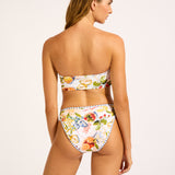 Riviera Coast Reversible Tube Bikini Top - White - Simply Beach UK