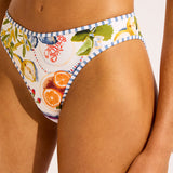 Riviera Coast High Leg Bikini Pant - White - Simply Beach UK