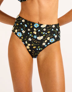 Modern Romance High Waisted Bikini Pant - Black - Simply Beach UK