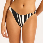 Coastline High Cut Bikini Pant - Black - Simply Beach UK