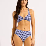 Seafolly Marseille Multi Fit Longline Tri Bra Bikini Top - Blue Indigo - Simply Beach UK