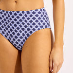 Seafolly Marseille High Waisted Bikini Pant - Blue Indigo - Simply Beach UK