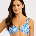 C Shells Ring Front Tank Bikini Top - Sapphire - Simply Beach UK