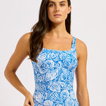 C Shells Square Neck Tankini Top - Sapphire - Simply Beach UK