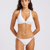 High Tide Multi Fit Longline Tri Bikini Top - White