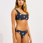 Beach Club Square Neck Tank Bra Bikini Top - True Navy - Simply Beach UK