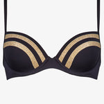 Construction Moulded Underwired Bikini Top - Black - Simply Beach UK