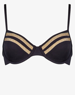 Construction Underwired Bikini Top - Black - Simply Beach UK
