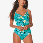 Bali Underwire Crossover Swimsuit - Green - Simply Beach UK
