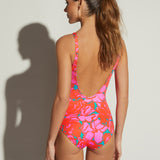 Floreale U Bar Swimsuit - Pink - Simply Beach UK