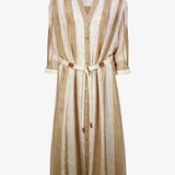 Belted Long Dress - Sand Ivory - Simply Beach UK