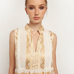 Classic Triangle Sleeveless Maxi Dress - Natural and Gold - Simply Beach UK