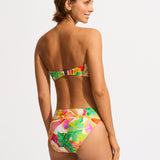 Wonderland Twist Bandeau Bikini Top - Fuchsia Rose - Simply Beach UK