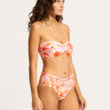 La Mer Twist Bandeau Bikini Top - White - Simply Beach UK