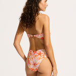 La Mer Gathered Band Retro Bikini Pant - White - Simply Beach UK