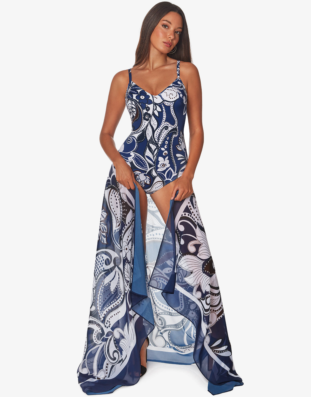 Cachemire Sarong - Blue and White - Simply Beach UK