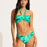Secret Garden Twist Band Hipster Bikini Pant - Jade - Simply Beach UK