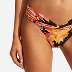 Palm Springs Twist Band Hipster Bikini Pant - Black - Simply Beach UK