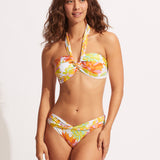 Palm Springs Halter Bandeau Bikini Top - Limelight - Simply Beach UK